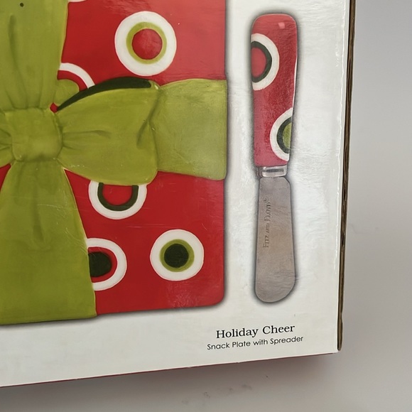 Fitz And Floyd Holiday Cheer Snack Plate & Spreader Macy’s Exclusive 🎁 🆕️ - Picture 6 of 17